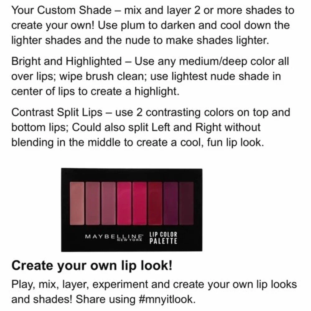 NEW MAYBELLINE NY Lip Studio Lip Color Palette, 0.14 oz.